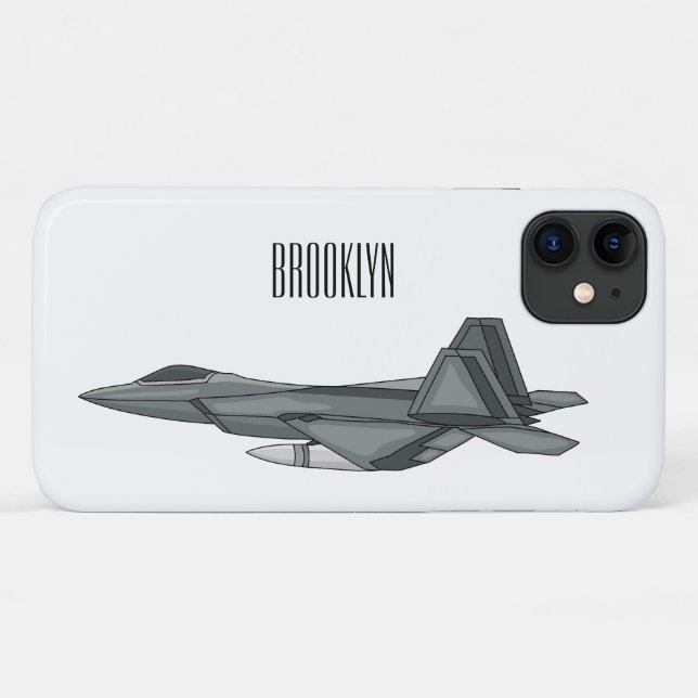 Fighter aircraft cartoon illustration Case-Mate iPhone case (Back (Horizontal))