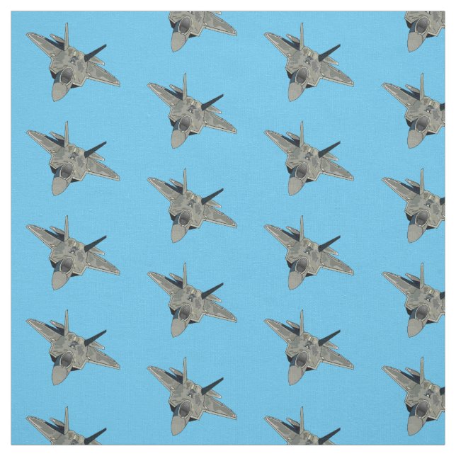 Fighter aircraft cartoon illustration fabric (Swatch)
