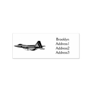 Fighter aircraft cartoon illustration rubber stamp