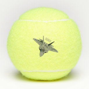 Fighter aircraft cartoon illustration tennis balls
