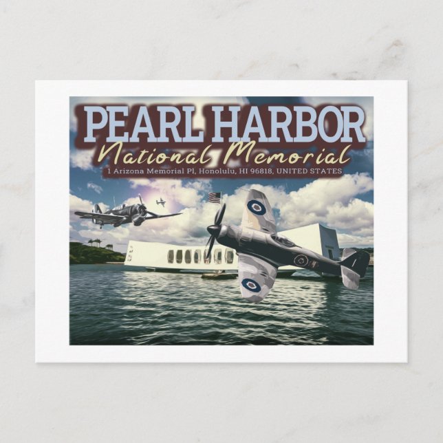 FIGHTER AIRCRAFT - PEARL HARBOR NATIONAL MEMORIAL  POSTCARD (Front)