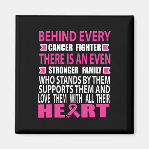 Fighter And Strong Family Breast Cancer Awareness  Magnet
