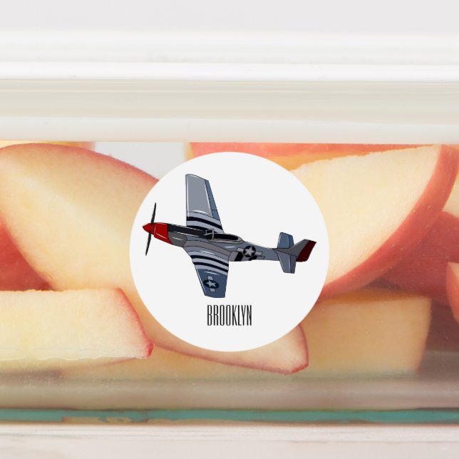 Fighter-bomber cartoon illustration (Affixed)