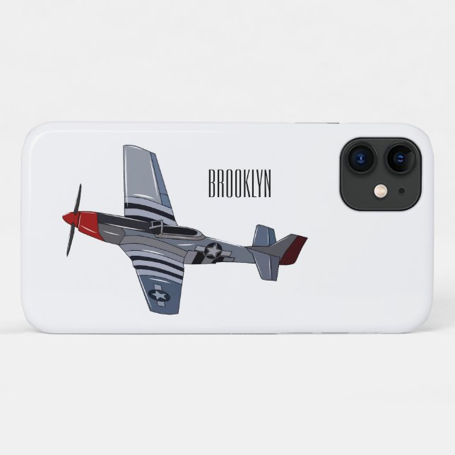 Fighter-bomber cartoon illustration Case-Mate iPhone case (Back (Horizontal))