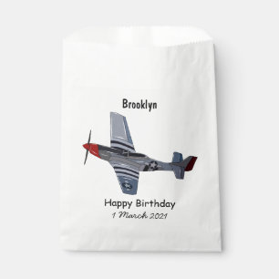 Fighter-bomber cartoon illustration favour bags