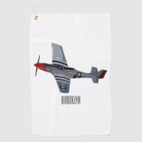 Fighter-bomber cartoon illustration