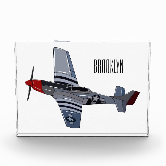 Fighter-bomber cartoon illustration photo block (Front)