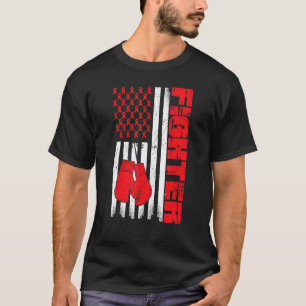 Fighter Boxing, USA Kick Boxing, US Boxing, Americ T-Shirt