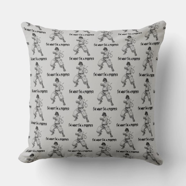 Fighter boy quote cushion (Front)