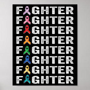 Fighter Cancer Survivor awareness world cancer da Poster