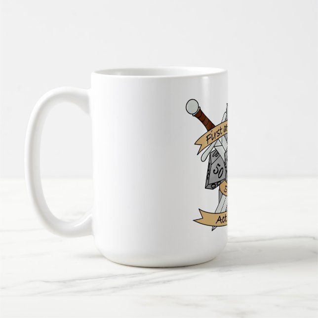 Fighter Dice Design Coffee Mug (Left)