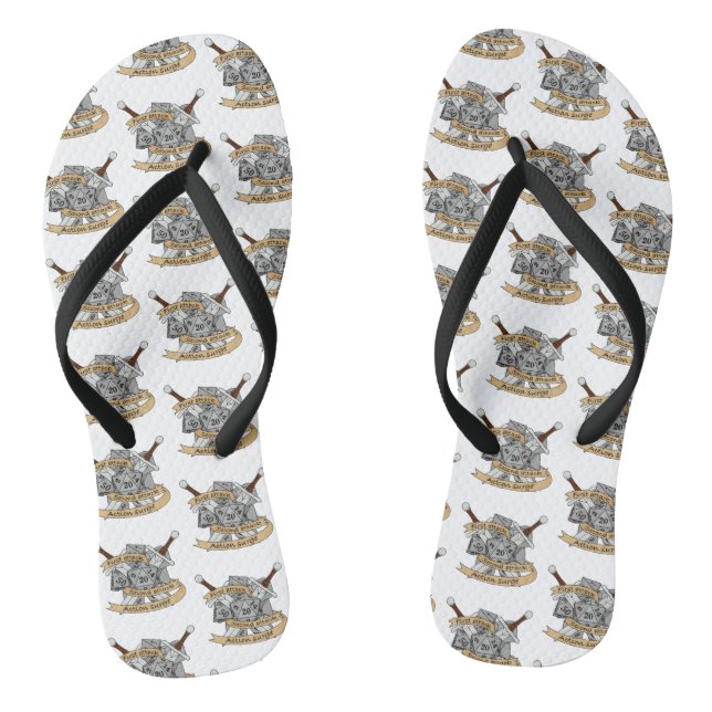 Fighter Dice Design Jandals (Footbed)
