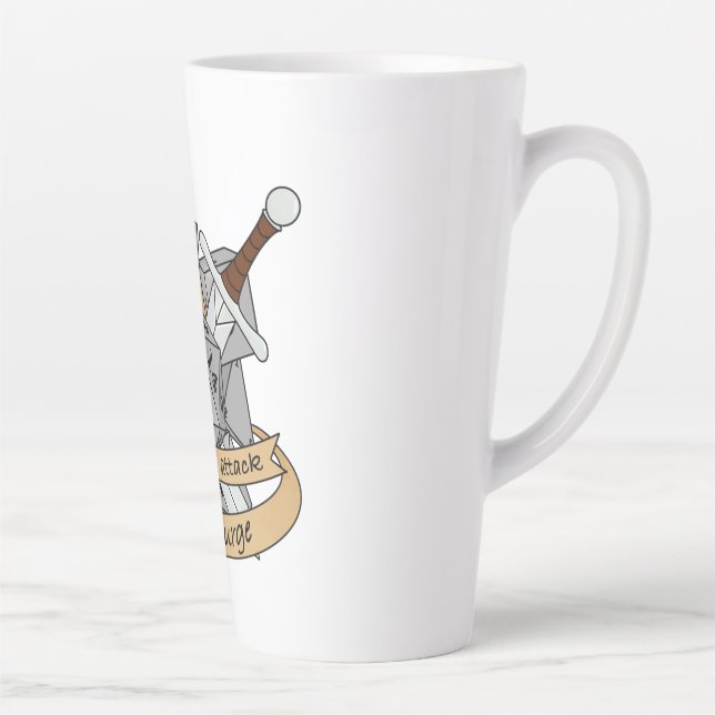 Fighter Dice Design Latte Mug (Right)