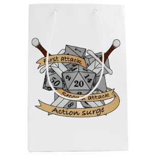 Fighter Dice Design Medium Gift Bag