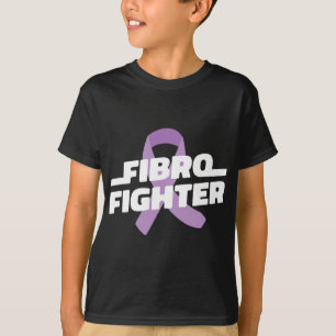 Fighter - Fibromyalgia Awareness Purple Ribbon T-Shirt
