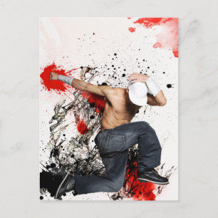 Fighter Hip hop dancer Postcard