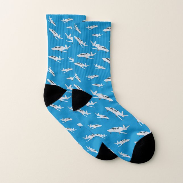 Fighter Jet Aeroplane Pattern  Socks (Pair)