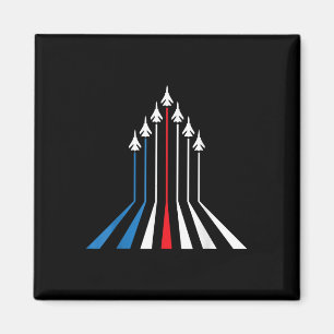 Fighter Jet Aeroplane Usa Flag 4th Of July Patriot Magnet