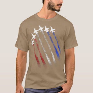 Fighter Jet American Flag Patriot 4th Of July  Art T-Shirt
