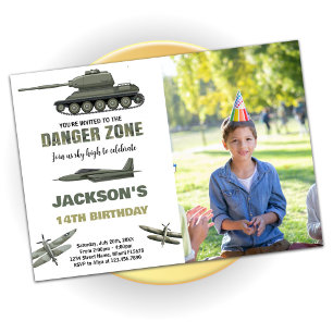 Fighter Jet Birthday Invitations Danger w photo