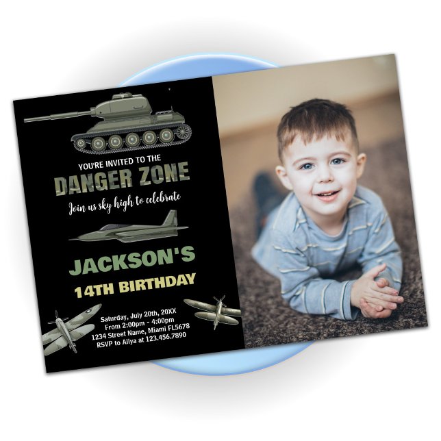  Fighter Jet Birthday Invitations With Photo (Fighter Jet Birthday Invitations With Photo)