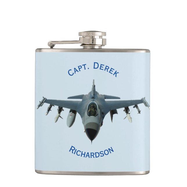 Fighter Jet Hip Flask (Front)