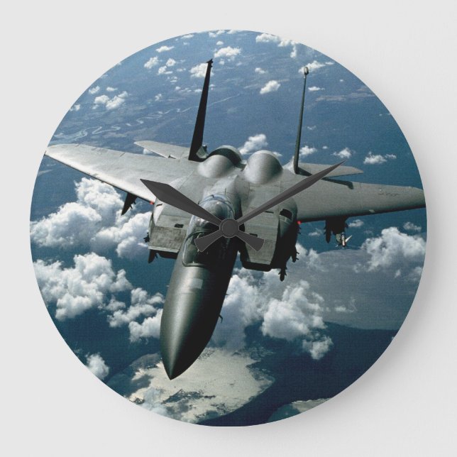 Fighter Jet Large Clock (Front)