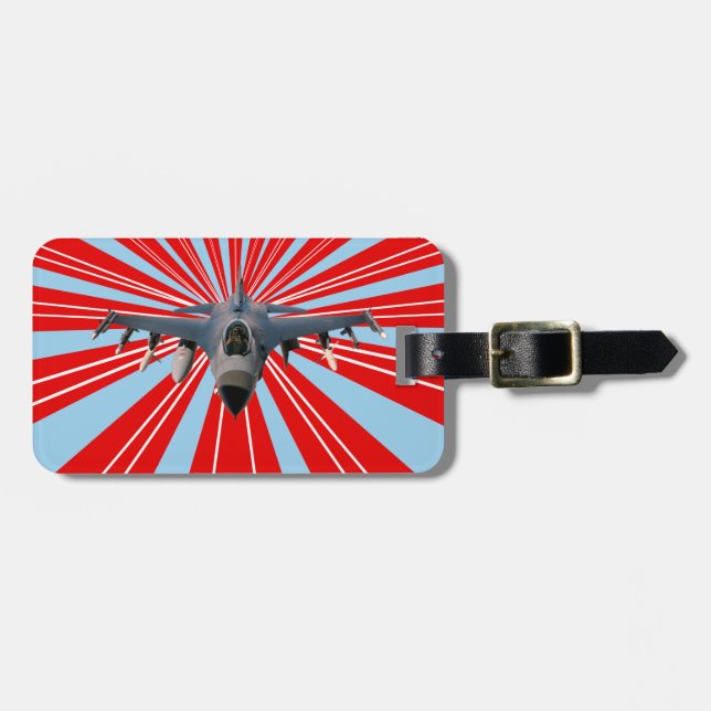 Fighter Jet Luggage Tag (Front Horizontal)