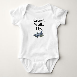 Fighter Jet Military Newborn Gift, Future Pilot Baby Bodysuit