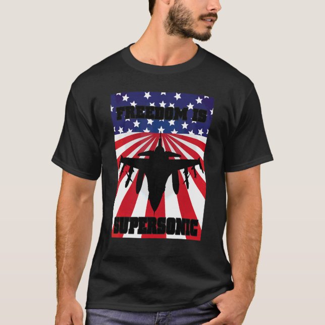 Fighter Jet Pilots Memorial Day American Military  T-Shirt (Front)