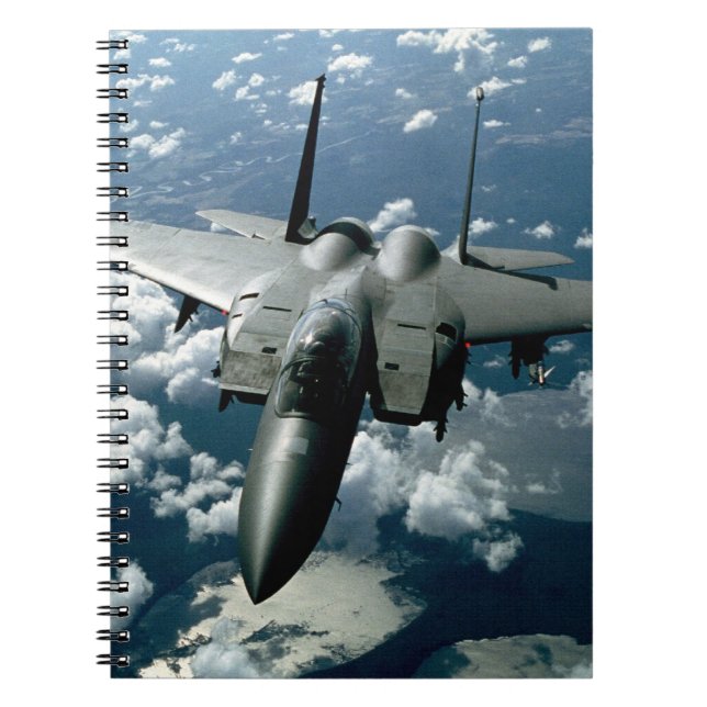 Fighter Jet Spiral Notebook (Front)