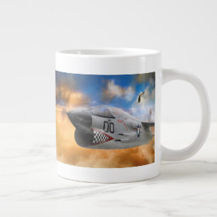 FIGHTER JET WILD SKY FRONTIERS LARGE COFFEE MUG