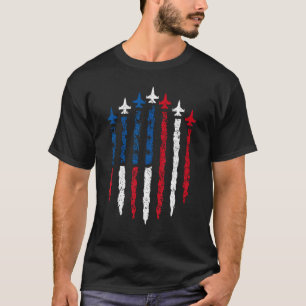 Fighter Jets USA American Flag Happy 4th of July c T-Shirt