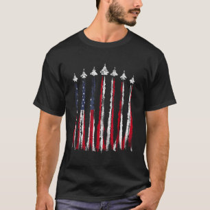 Fighter Jets With Usa American Flag 4Th Of July Ce T-Shirt