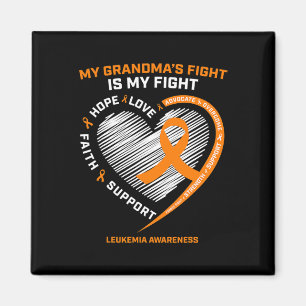 Fighter Leukaemia Awareness Grandma Men Women Gift Magnet
