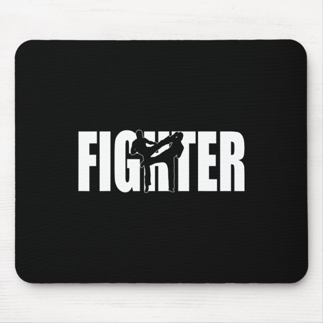 Fighter Mma Kickboxing Muay Thai Mixed Martial Art Mouse Pad (Front)