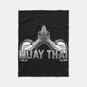 Fighter Muay Thai Sports Mma Martial Arts Thailand Fleece Blanket
