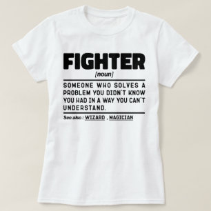Fighter Noun Definition Fighting Instructor Sports T-Shirt