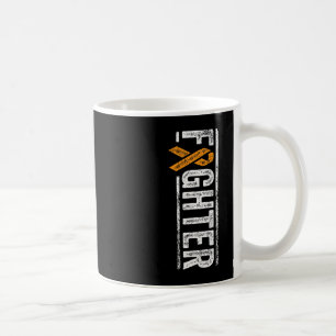 Fighter Orange Ribbon Leukaemia Awareness Cancer P Coffee Mug