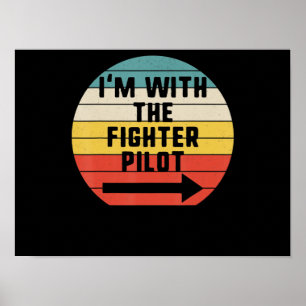Fighter Pilot Halloween Matching Couple Gift Poster