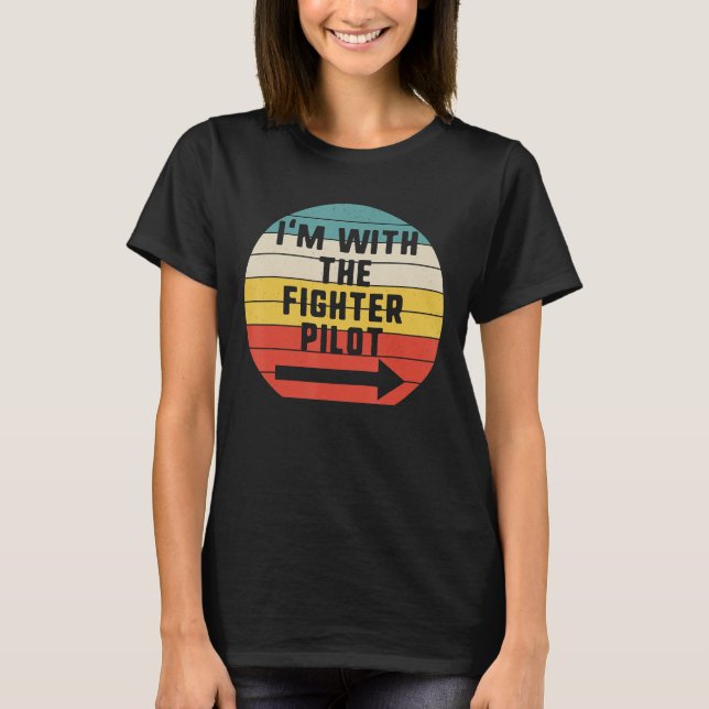 Fighter Pilot Halloween Matching Couple Gift T-Shirt (Front)
