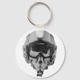 Fighter Pilot Helmet and Altimeter Key Ring