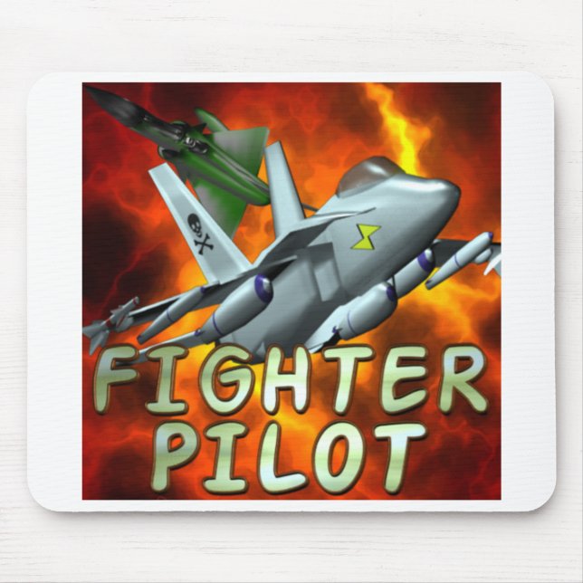 Fighter Pilot Mouse Pad (Front)