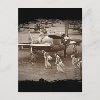 Fighter Pilots Training on P-47 Thunderbolts Postcard