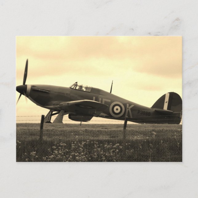 Fighter Scrambled For Take Off Postcard (Front)