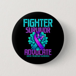 Fighter Survivor Advocate Premium 6 Cm Round Badge