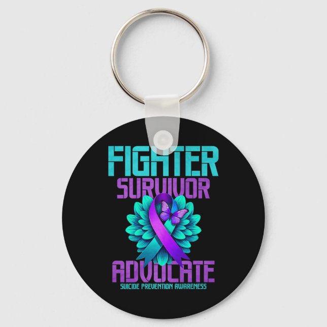 Fighter Survivor Advocate Premium  Key Ring (Front)
