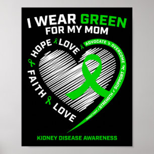 Fighter Women Men Gifts Mum Kidney Disease Awarene Poster