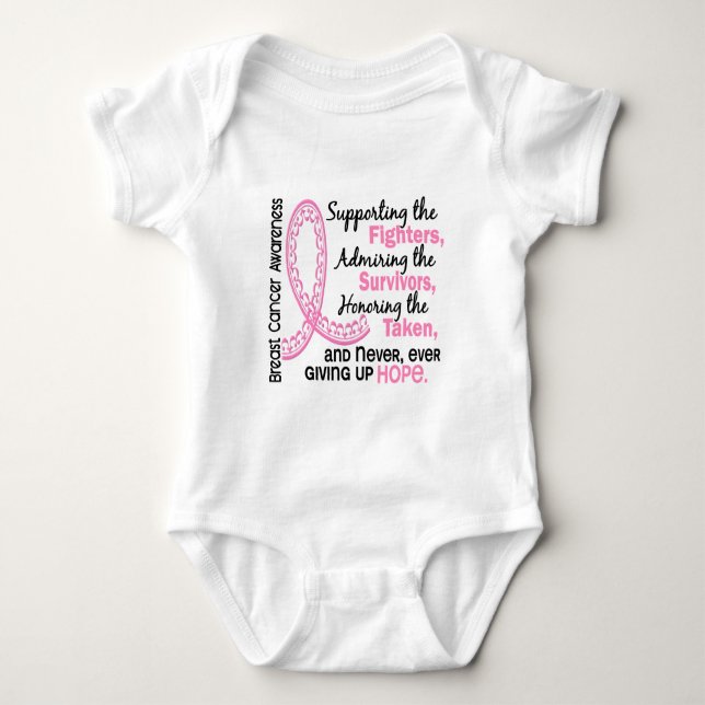 Fighters Survivors Taken 4 Breast Cancer Baby Bodysuit (Front)