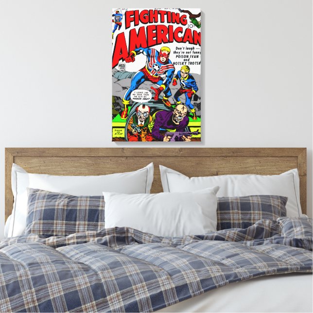 Fighting American Canvas Print  (Insitu(Bedroom))